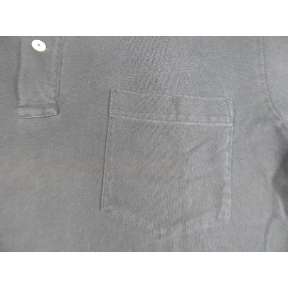 Polo Ralph Lauren Mens Black Cotton Pocket Polo Shirt Red Pony Logo Size M